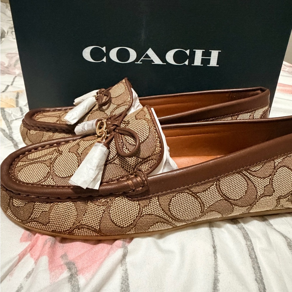 Coach Brown and Tan Loafers